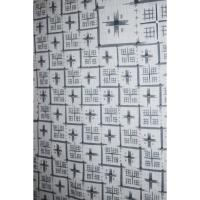弐11854RM 綿紅梅上布 男着物単衣 裄71К丈143 白地にバンジョー文様絣 新品 男の染め絣