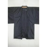 拾11988RM 撥水ポリエステルでできた 男羽織単衣 裄73丈98К超光沢・黒無地 新品 家庭で洗