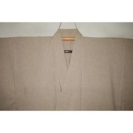 拾11994RM シルク化繊夏お召調 男着物単衣 裄71丈146К芭蕉色の無地 新品 茶人好み 洗え