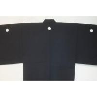 【着物羽織3サイズ】最高級化繊・ハイクラス洗える黒紋付・石持(こくもち)に 染め抜き 男着物羽織 К