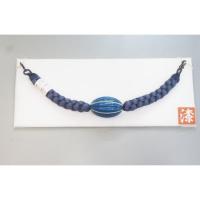弐12012RM 漆細工の男物羽織紐 К皆中オリジナル一点物 群青・青灰の組紐 新品 作家物一点物