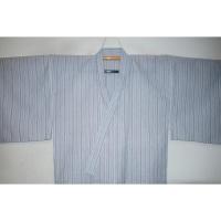 新しじら織・遠州織 男着物単衣 透かし織・白色の五月雨 皺になりにくくなりました 襦袢をつけても