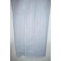 新しじら織・遠州織 男着物単衣 透かし織・白色の五月雨 皺になりにくくなりました 襦袢をつけても