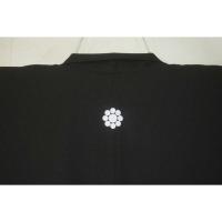 拾11000RM 洗える黒紋付の男羽織袷 新企画皆中紋付 裄75丈107К九曜 新品