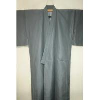 拾11022RM シルク化繊丹後縮緬お召調 男着物袷 裄71丈144К青灰緑・青磁色無地感 新品 茶