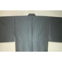 拾11022RM シルク化繊丹後縮緬お召調 男着物袷 裄71丈144К青灰緑・青磁色無地感 新品 茶