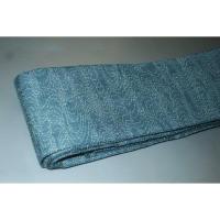 拾11957 男角帯 絹紅梅五泉織物К染物 青緑の観世水文様 未使用