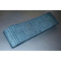拾11957 男角帯 絹紅梅五泉織物К染物 青緑の観世水文様 未使用