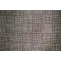 拾11090RM シルク化繊丹後縮緬調 男着物袷 裄70丈147К茶色濃淡・角通し千鳥格子文様 洗え