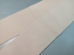 拾11097RM 男角帯 高級化繊若狭織 К桜芭蕉色 鎧段違い文様 新品