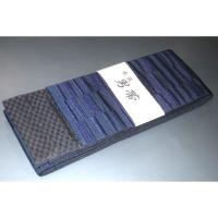 拾10528RM 男角帯 高級化繊桐生織 К藍紺色 鎧段違い文様 新品