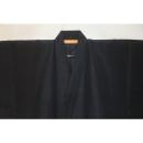 拾11117RM シルク化繊丹後縮緬お召調 男着物袷 裄70丈148К黒・無地感 新品 茶人好み