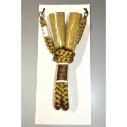 【37番】男性羽織紐・本絹組紐 К金茶 日本製 拾