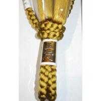 【37番】男性羽織紐・本絹組紐 К金茶 日本製 拾