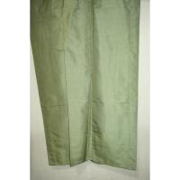 拾11157RM シルク化繊丹後縮緬お召調 男着物単衣 裄71丈142К鶯緑色無地感 新品 茶人好み