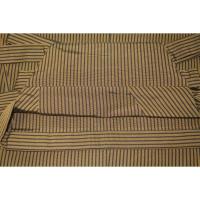 拾袴10311 本絹西陣織馬乗仕舞袴 紐下83К金茶に黒の棒縞 中古極美品 能楽仕舞用