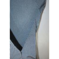 拾袴10661 シルク化繊西陣織 仕舞袴 紐下82К青灰銀ネズの絽の織 中古美品 能楽仕舞用