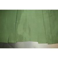 拾袴11036 本絹西陣織馬乗仕舞袴 紐下87К若緑色の無地 中古美品 能楽仕舞用