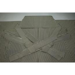 拾袴11174 本絹西陣平織 馬乗・仕舞袴 紐下85К鉄茶色にスジ縞 能楽仕舞用 ※考慮品