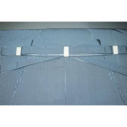 拾袴11176 本絹西陣平織 馬乗・仕舞袴 紐下85К青灰銀ネズにスジ縞 新品 能楽仕舞用