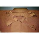 拾袴11177 本絹西陣平織 馬乗・仕舞袴 紐下85К紅殻・赤茶色にスジ縞 新品同様 能楽仕舞用