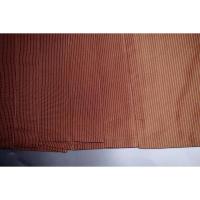 拾袴11177 本絹西陣平織 馬乗・仕舞袴 紐下85К紅殻・赤茶色にスジ縞 新品同様 能楽仕舞用