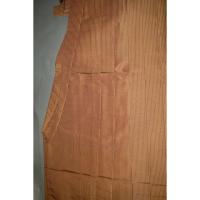 拾袴11177 本絹西陣平織 馬乗・仕舞袴 紐下85К紅殻・赤茶色にスジ縞 新品同様 能楽仕舞用