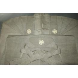 拾裃11178 本絹西陣平織 裃の上下セット 肩衣と馬乗・仕舞袴 紐下82К網代 丸に蔦  ※考慮品