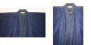 弐11202RM シルク化繊お召調 男着物羽織 裄74丈145К濃紺鉄紺・無地感の霞織 新品 茶人好