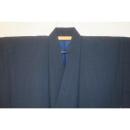 拾11204RM シルク化繊丹後縮緬お召調 男着物袷 裄71丈148К群青色・無地感 新 品 茶人好
