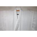 拾11247 シルク化繊 男着物袷 裄75丈150 К 綸子白地・沙綾形文様 新品