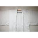 拾11245 シルク化繊 男羽織 裄76丈98 К 綸子白地・沙綾形文様 新品