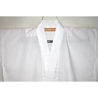 女性白半襦袢【M〜LLの3サイズ】綿白地に白の襟 綿100%の希少な半襦袢 襟芯入りの堅牢仕立て