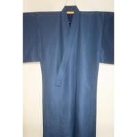 拾11140RM シルク化繊丹後縮緬お召調 男着物袷 裄73丈148К青灰色無地感 新品 茶人好み